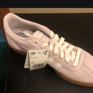 BRAND NEW Pink suede adidas sneakers